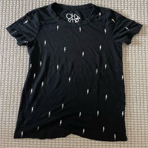CHASER BLACK T Shirt with White lightning bolts size XS